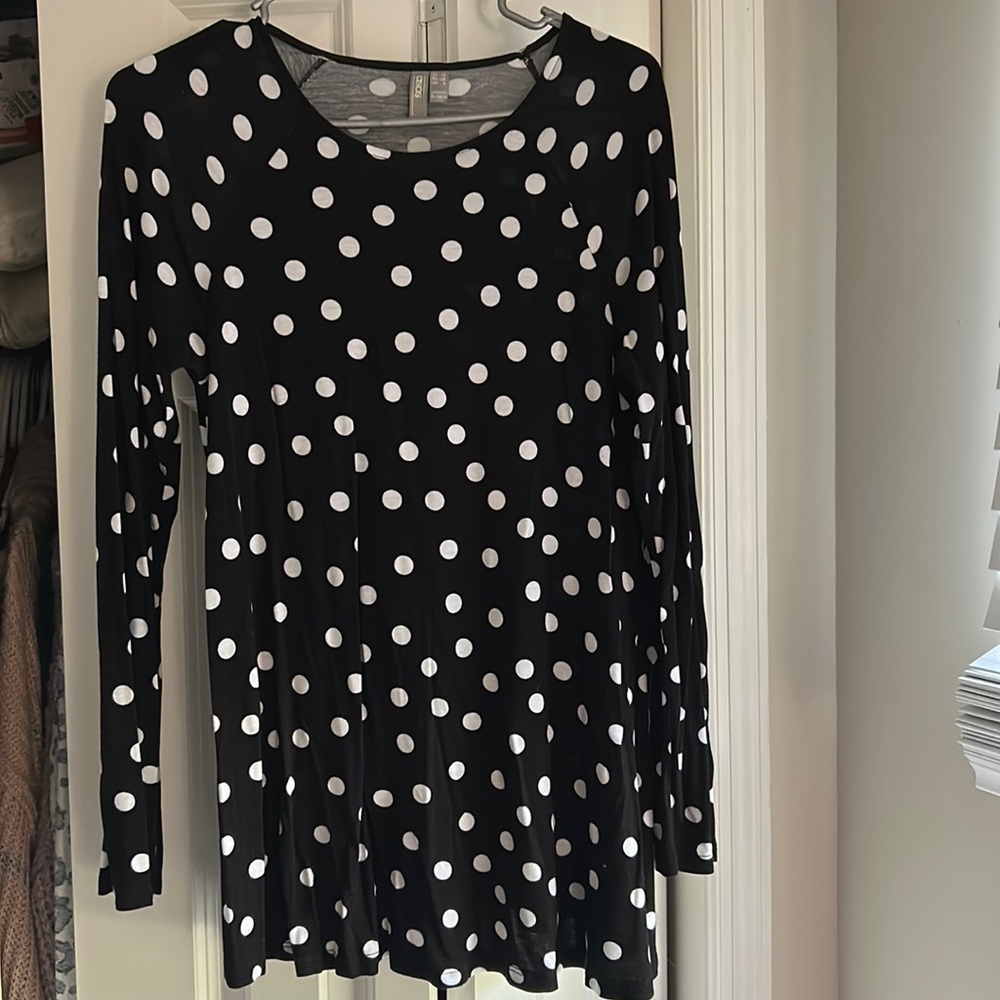 Black and white polka dot shirt
